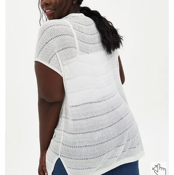 Torrid White Crochet Wrap Cardigan 0 - Picture 4 of 12